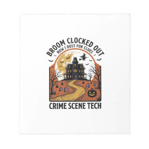 Crime Scene Technicus T-shirt Grappig Halloween Sp Notitieblok
