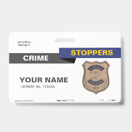 Crime Stoppers-embleem Badge