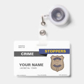 Crime Stoppers-embleem Badge (Voorzijde met uittrekbare clip)