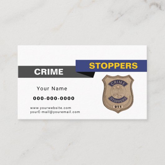 Crime Stoppers Visitekaartje (Voorkant)