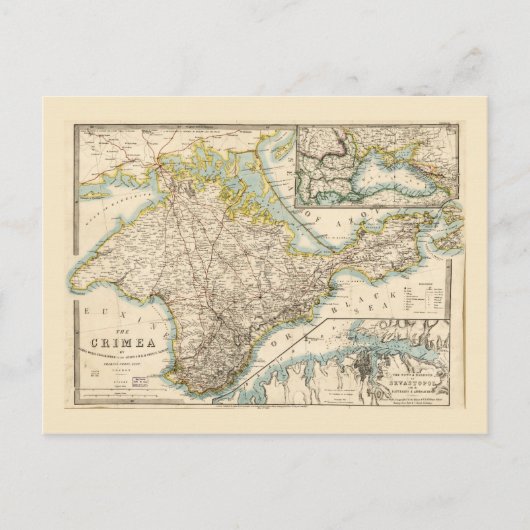 Crimée (Ukraine) Sébastopol Carte de la région 185 (Devant)