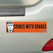 CRIMES AVEC autocollant de pare-chocs ORANGE (En voiture)