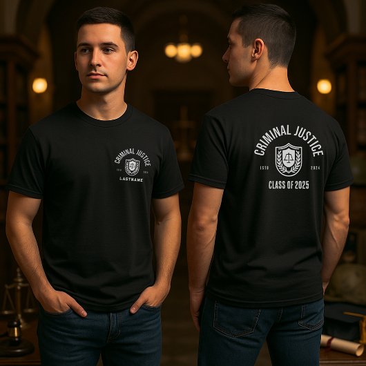 Criminal Justice Graduation Personalized T-shirt