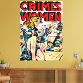 Criminaliteit door vrouwen Jailbreak komieken Canvas Afdruk (Insitu (Woonkamer))