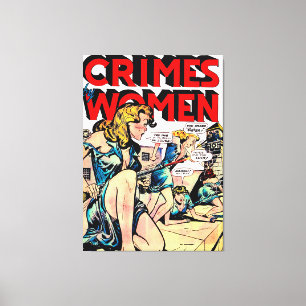Criminaliteit door vrouwen Jailbreak komieken Canvas Afdruk