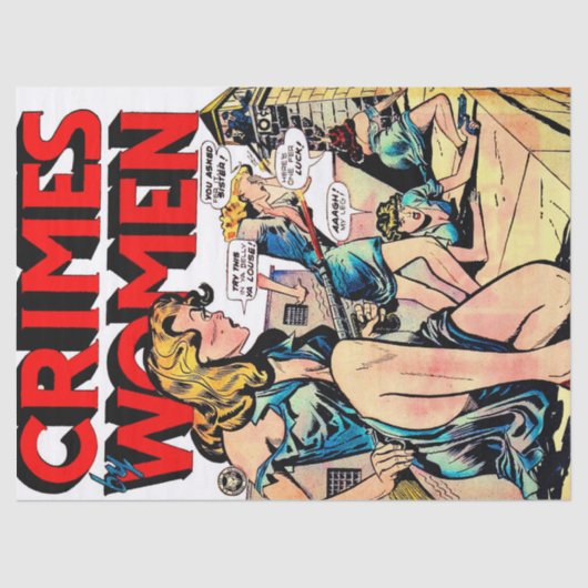 Criminaliteit door vrouwen Jailbreak komieken Tissuepapier (Voorkant)