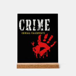 crimineel-criminele vingerafdrukken Acrylteken Acryl Bord
