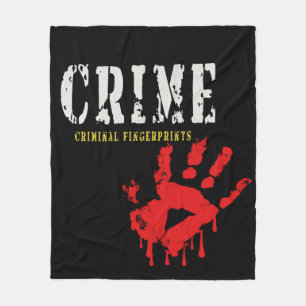crimineel-criminele vingerafdrukken Fleece Blanket Deken