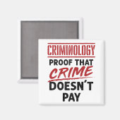 Criminologie bewijst dat misdaad niet betaalt magneet (Voorkant / Achterkant)