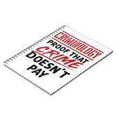 Criminologie bewijst dat misdaad niet betaalt notitieboek (Linkerzijde)