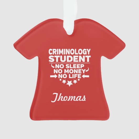 Criminologie Étudiant Pas de vie ou d'argent (devant)