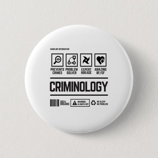 criminologie ronde button 5,7 cm (Voorkant)