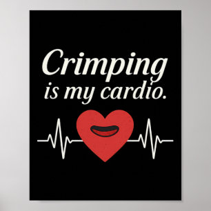 Crimpen Is Mijn Cardio Slim Italic Klimkleding Poster