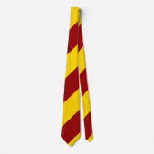 Crimson and Gold Broad Regimental Stripe Stropdas (Voorkant)
