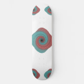 Crimson and Teal Vortex Skateboard (Voorkant)