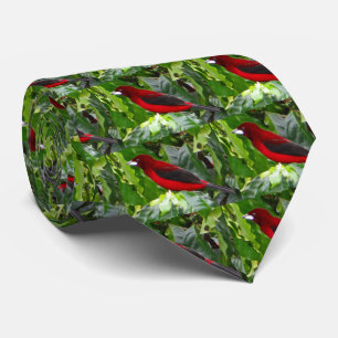 Crimson Backed Tanager Stropdas Mannen