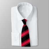 Crimson & Black Diagonal Stripes Stropdas (Gebonden)