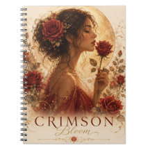 Crimson Bloom Premium Notitieboek 