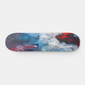 Crimson Blue Vapor Abstract Skateboard (Horz)