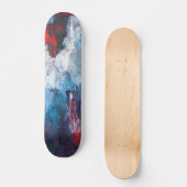 Crimson Blue Vapor Abstract Skateboard (Recto)