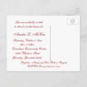 "Crimson Bouquet" [a] - Uitnodiging voor bruidsdou (Achterkant)