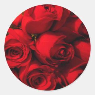 Crimson Bouquet Ronde Sticker