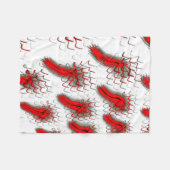 Crimson Brushwave Fleece Blanket Deken (Voorkant (Horizontaal))
