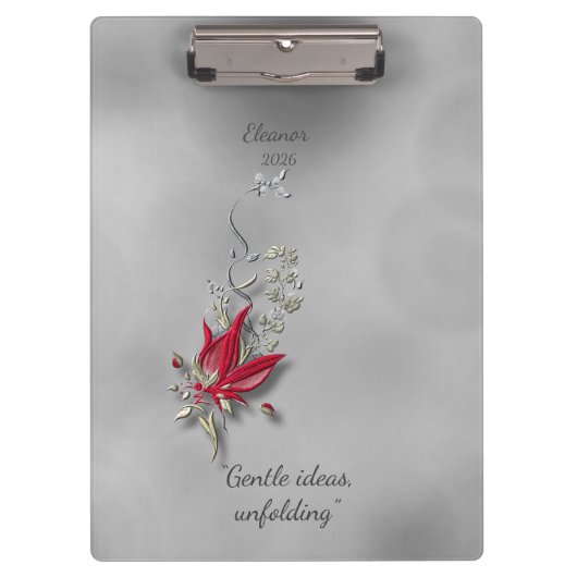 	Crimson Butterfly Bloom clipboard  Klembord (Voorkant)