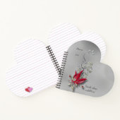 Crimson Butterfly Bloom spiral notebook Notitieboek (Binnen)