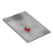 	Crimson Butterfly Bloom Spiral notebook  Notitieboek (Rechterzijde)