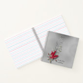 	Crimson Butterfly Bloom spiral notebook  Notitieboek (Binnen)