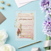 Crimson chuchote 40e anniversaire Invitation acryl (Insitu (Mariage))