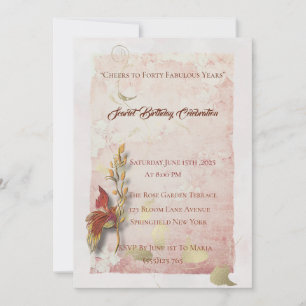 Crimson chuchote 40ème anniversaire invitation