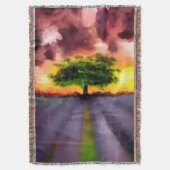 Crimson Clouds Throw Blanket Deken (Voorkant Verticaal)