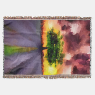Crimson Clouds Throw Blanket Deken