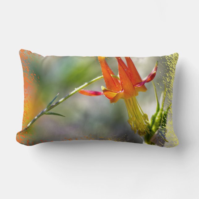 Crimson Columbine Flaming Ends Kussen (Voorkant)