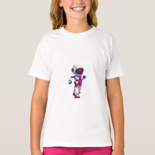 Crimson Core Astro-Stride Chibi Robot Figuur T-shirt