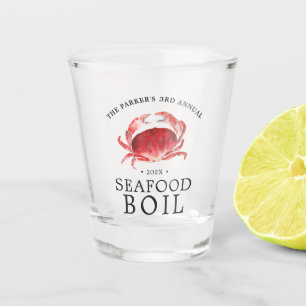 Crimson Crab   Crab Boil Thed Shot Glas
