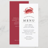 Crimson Crab | Gebeurtenis Crab Boil geacht Menu (Voorkant / Achterkant)