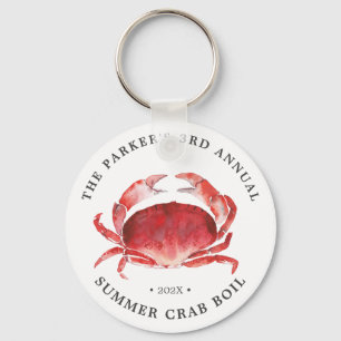 Crimson Crab Gebeurtenis Crab Boil Sleutelhanger
