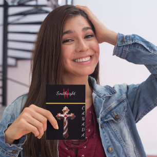 Crimson Cross: Een symbool van hoop en geloof Briefkaart