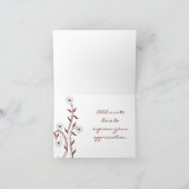 Crimson Daisy Vine Carte de remerciements (Intérieur)