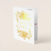 Crimson d'huile d'or Faire-part de mariage floral  (Devant)