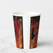 Crimson Dragon Paper cup Papieren Bekers (Rechts)