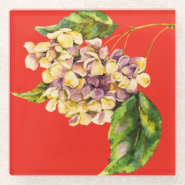 Crimson en Geranium Glass Onderzetter Glazen Onderzetter