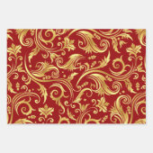 Crimson en Gold Inpakpapier Vel (Voorkant)