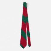 Crimson en Green Broad University Stripe Stropdas (Voorkant)