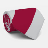 Crimson en Grijze Stropdas met diagonaal strepen (Opgerold)