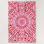 Crimson en roze mandala patroon legpuzzel (Verticaal)