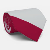 Crimson en Silver Striped Stropdas (Opgerold)